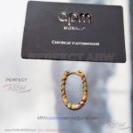 AAA Fake APM Monaco Yellow Gold Multi-color Diamond Earrings